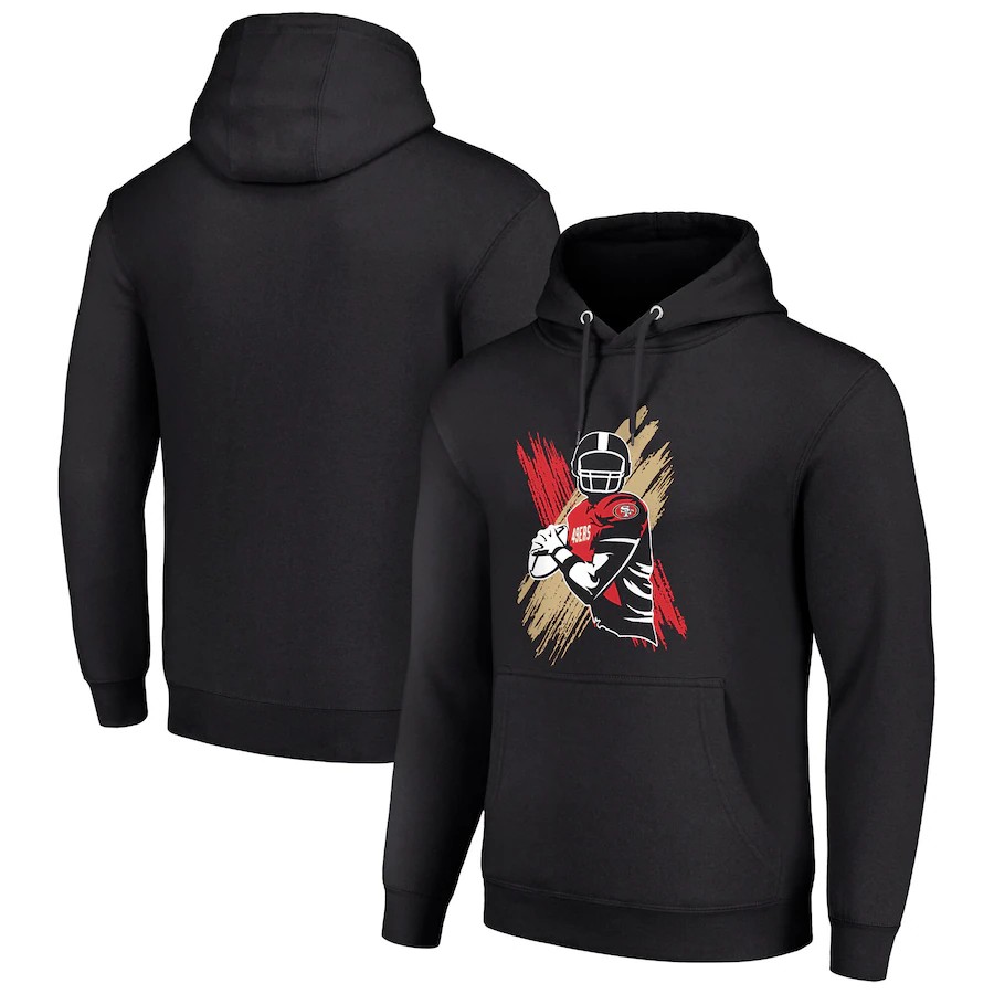 Men san francisco 49ers black 2024 NFL hoodie